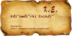 Késmárki Enikő névjegykártya